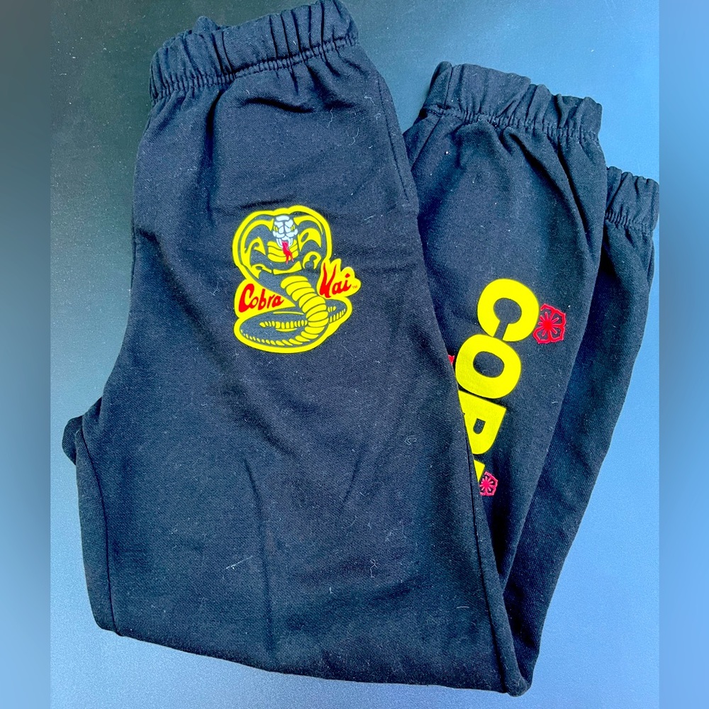 Cobra Kai Sweatpants warmups. Karate Kid.
